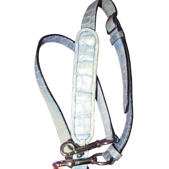 SOLD Coach Rhyder Limited Edition rare dusty blue Croc Embossed Denim Leather - Picture 14 of 16